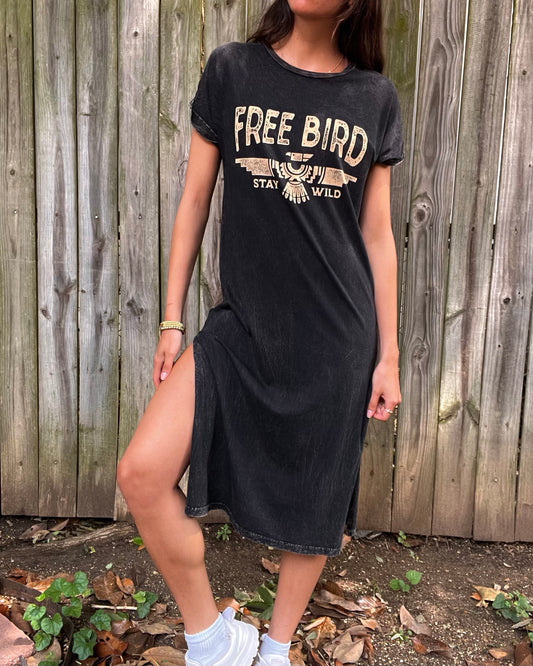 Free Bird Graphic Dress