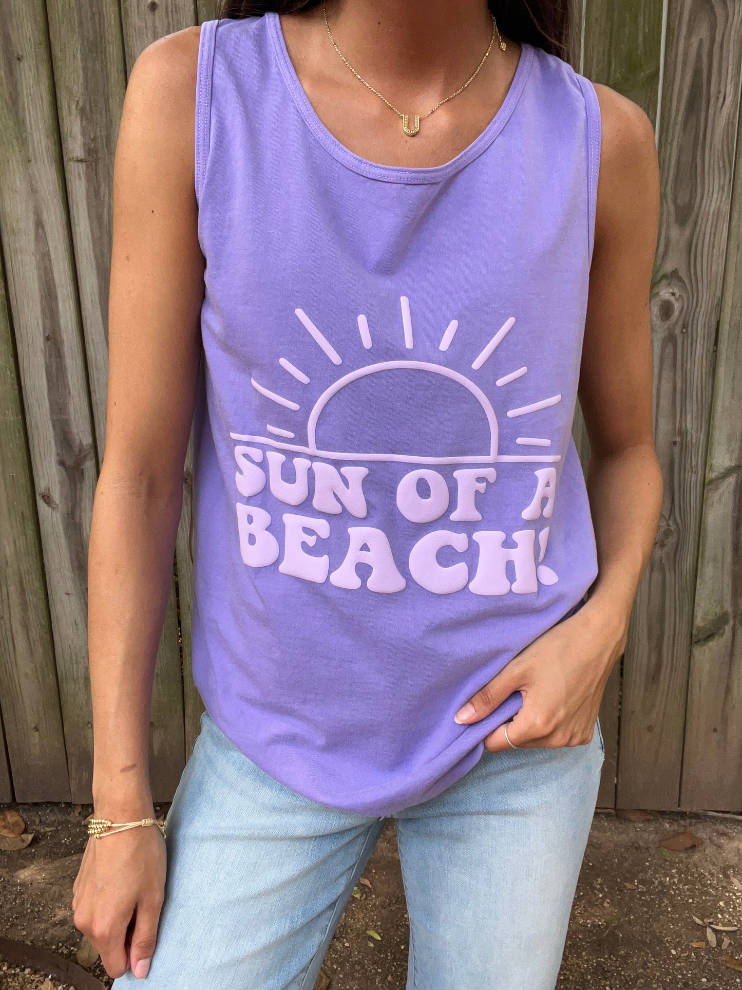 Sun of a Beach tank- violet