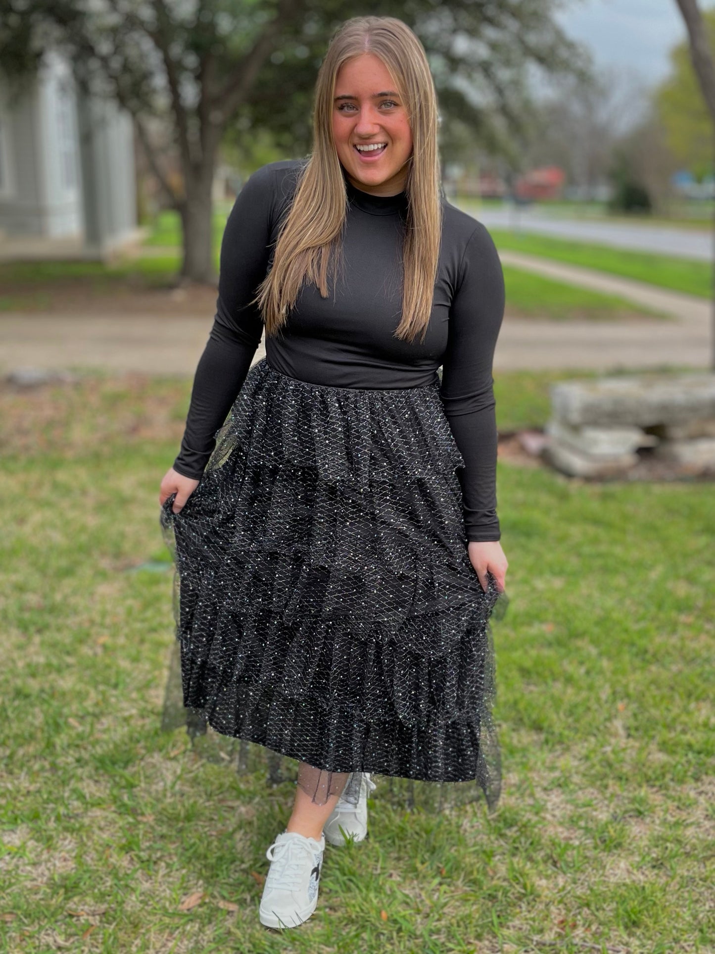 Sparkly Black Tule Skirt