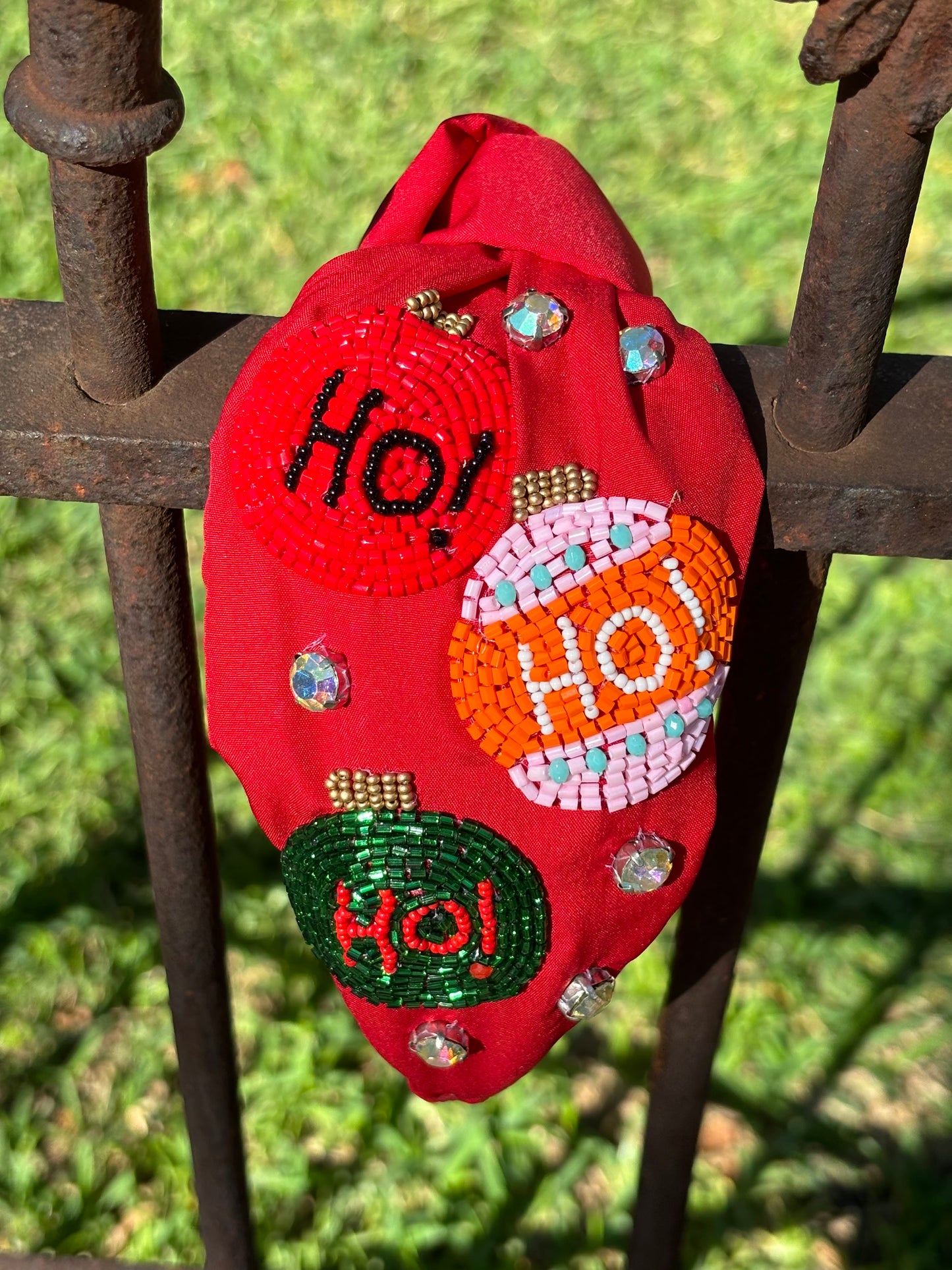 Red HoHoHo Ornament Headband