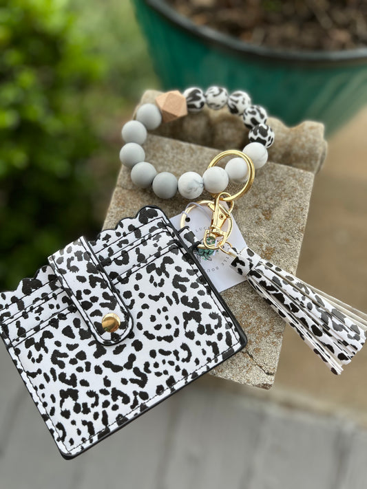 Dalmatian Wristlet with Wallet