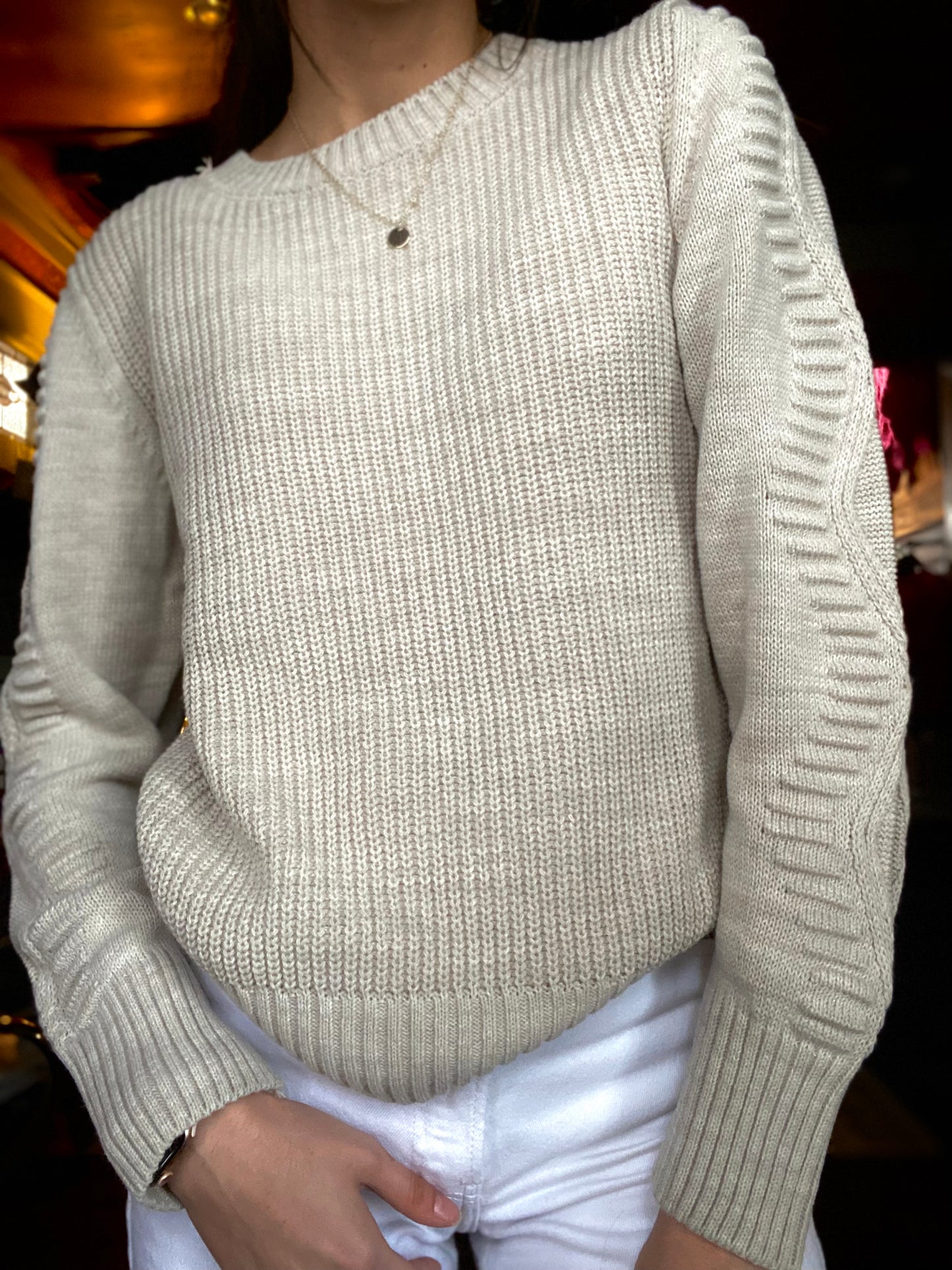 Cream Crewneck Sweater