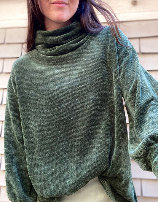 Olive Green Chenille Sweater