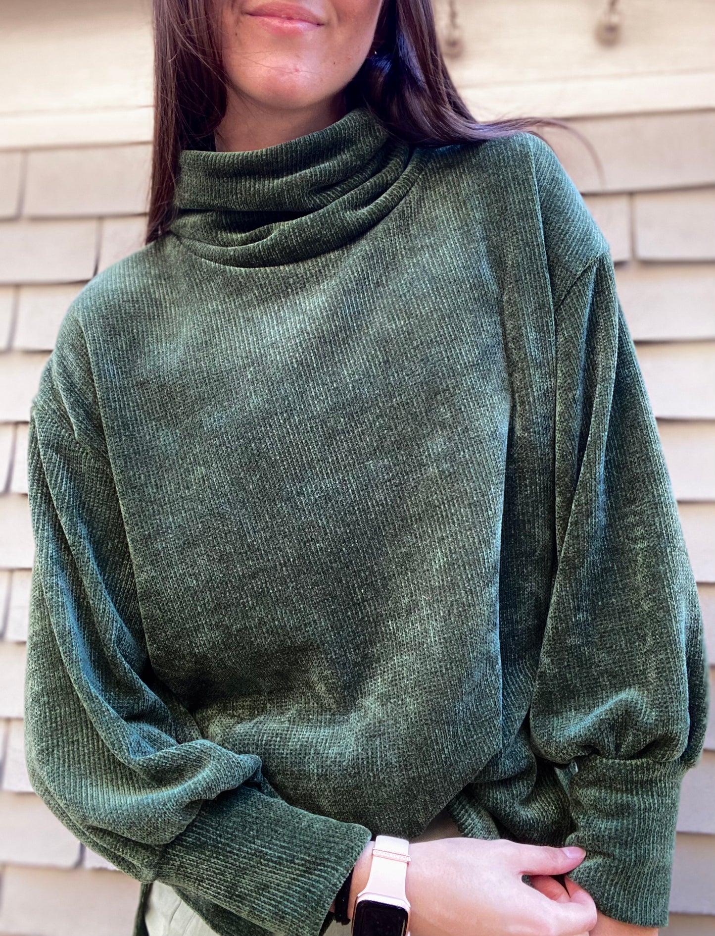Olive Green Chenille Sweater