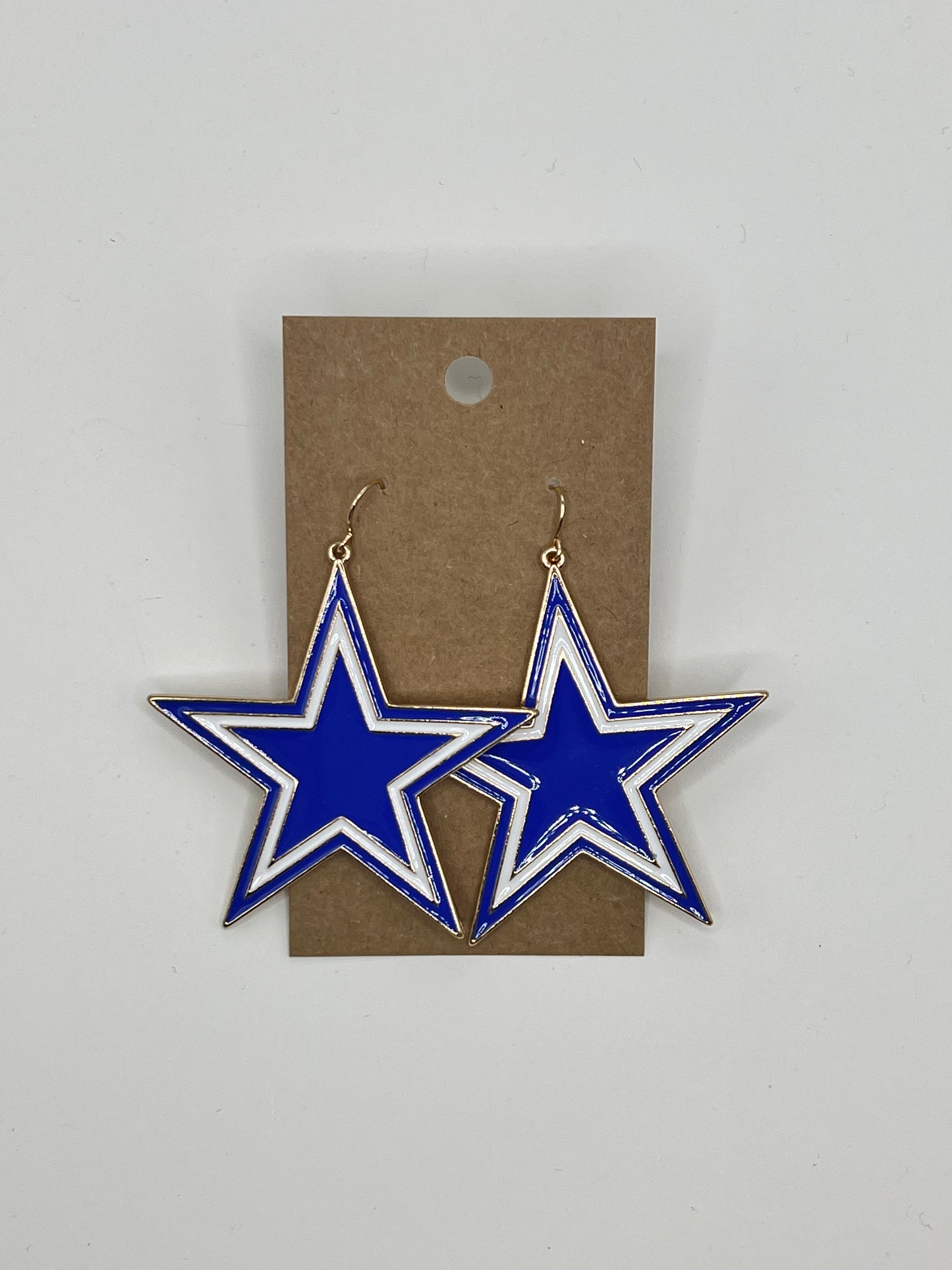 Blue and White Star Dangle