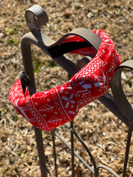 Red And White Ugly Sweater Headband