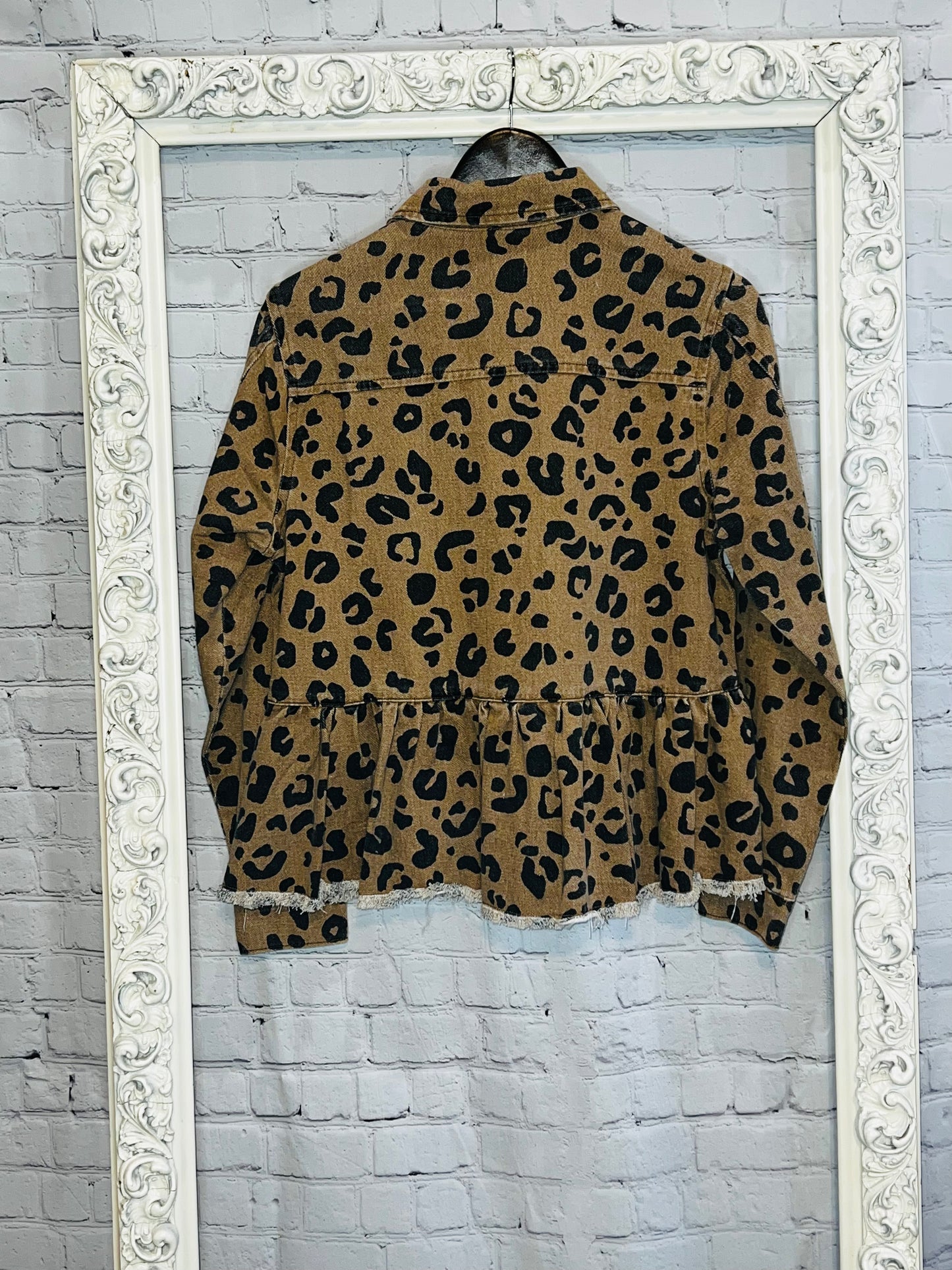 Mudpie Leopard Ruffle Jacket